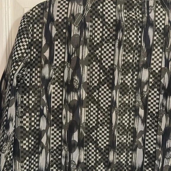 Piazza Sempione Black and Gray Patterned Blazer sz 10 - Picture 9 of 10